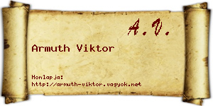 Armuth Viktor névjegykártya
